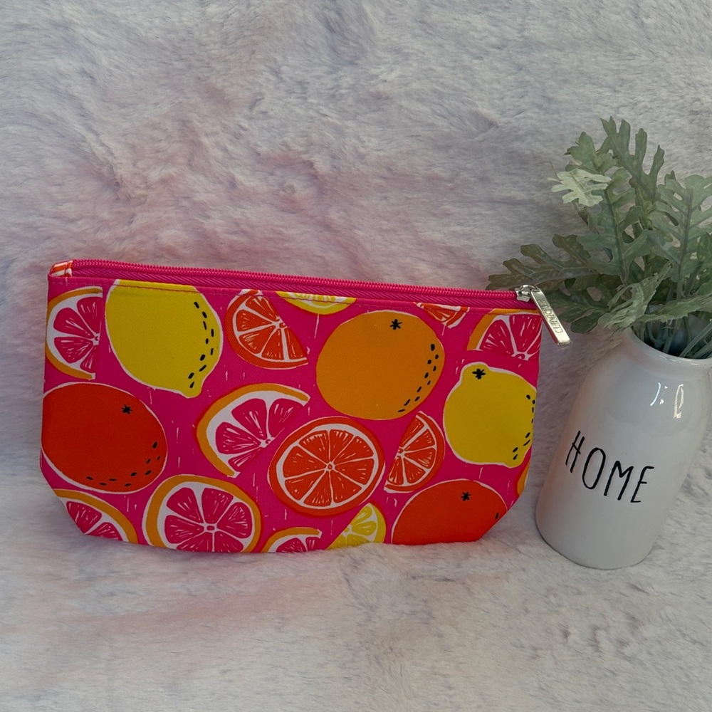 Clinique Colorful Citrus Print Pouch